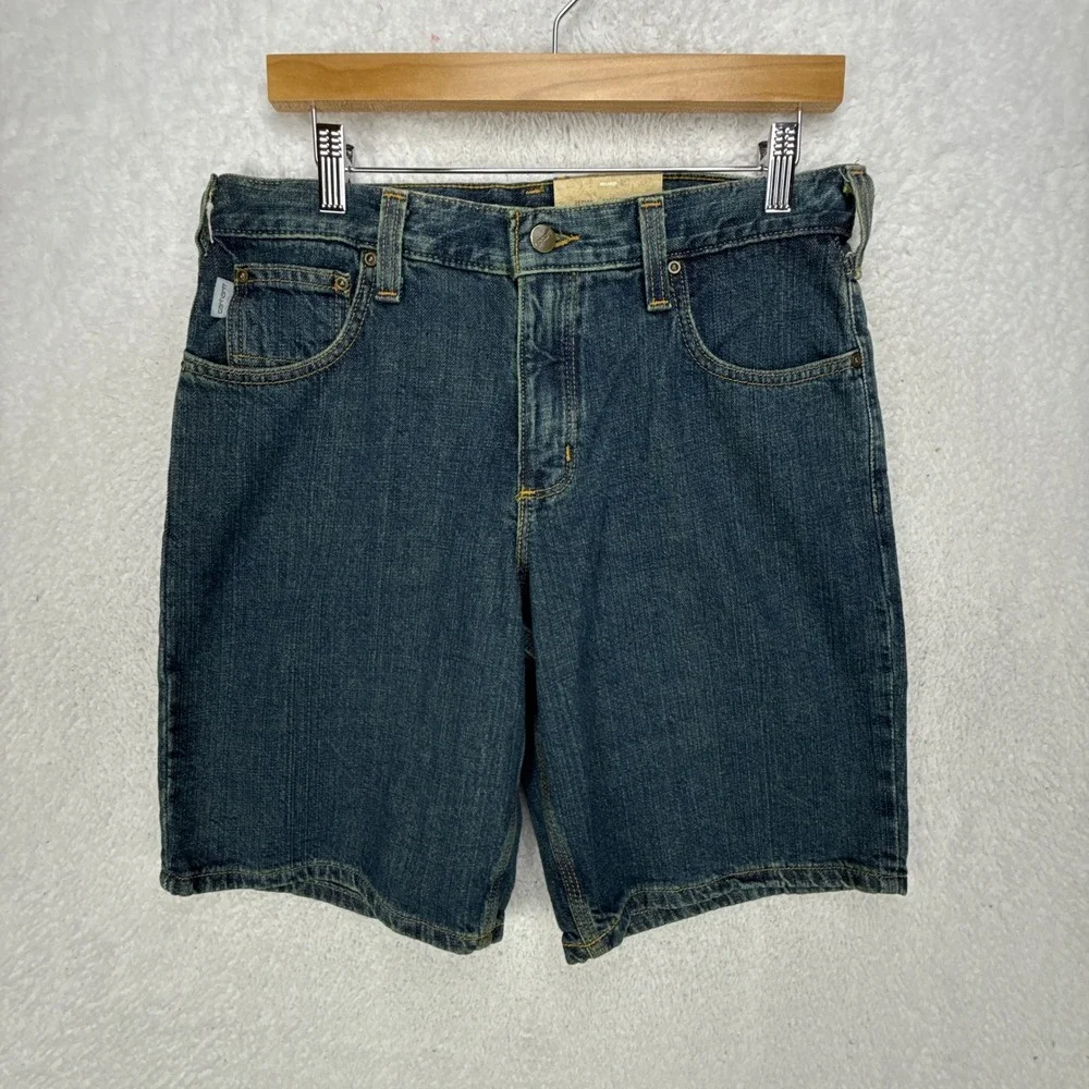 Carhartt Relaxed Fit Tipton Five Pocket Denim Jean Short 31 Classic Wash NWT NOS